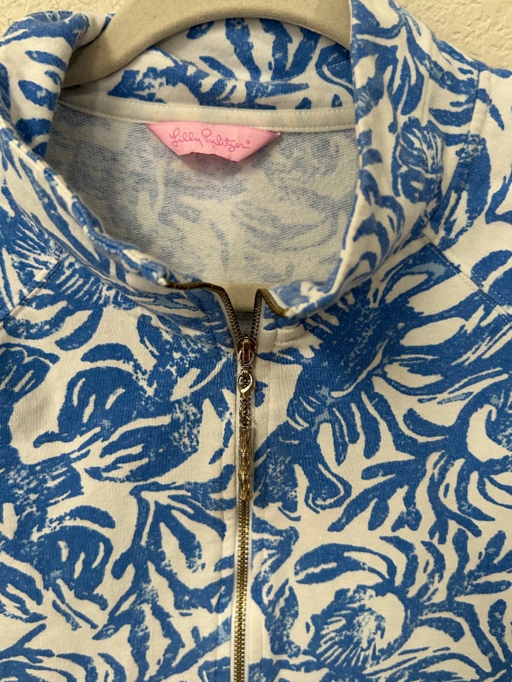 Lilly Pulitzer UPF 50+ Skipper Popover 1/2 Zip Pullover Sweater Mock Neck Size M - Picture 6 of 9